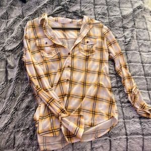 YELLOW PLAID SHIRT